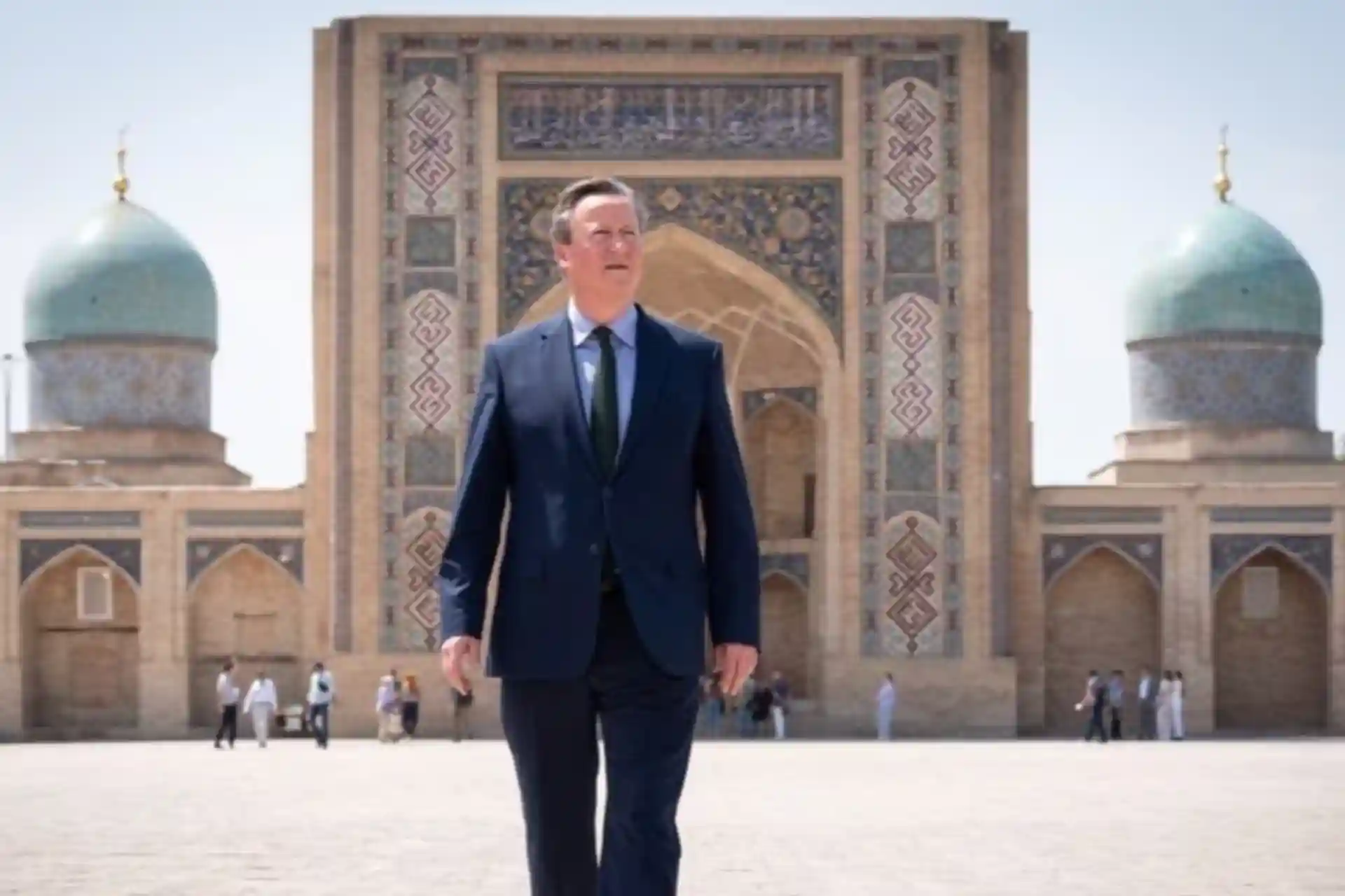 David Cameron's trip to Central Asia on a luxury plane is being criticized