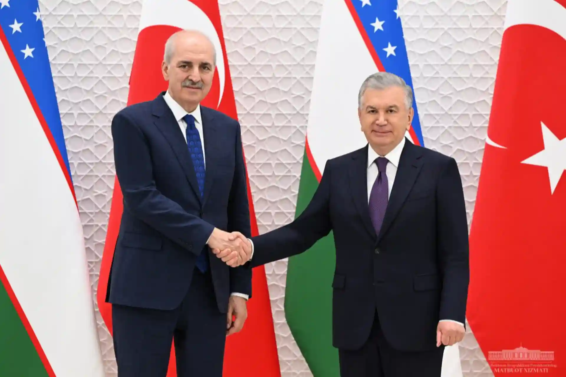 The delegation led by the Chairman of the Grand National Assembly of the Republic of Turkey, Numan Kurtulmush, arrived in Uzbekistan