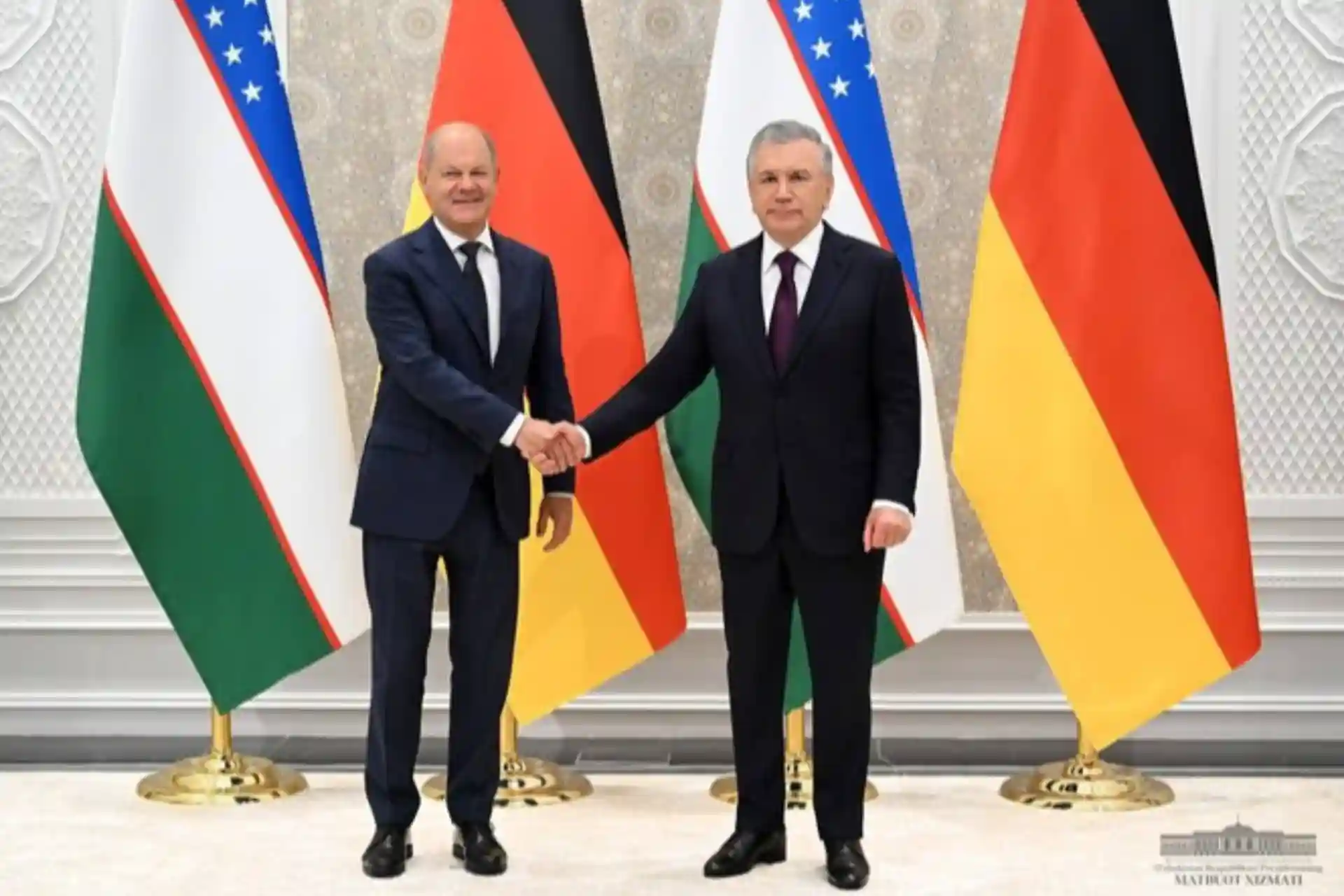 German Chancellor Olaf Scholz came to Uzbekistan