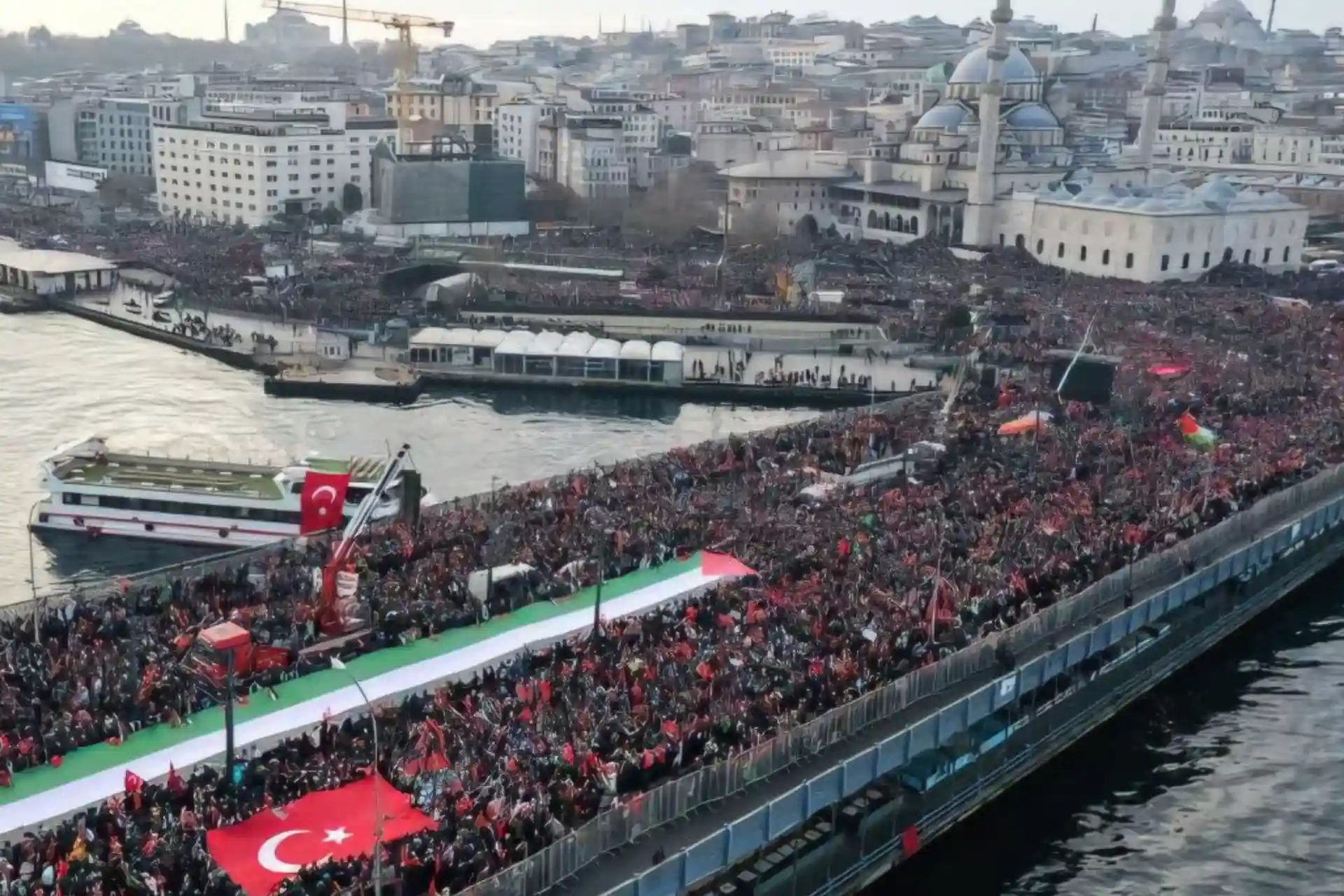 A demonstration in support of Palestine will be held in Istanbul with the participation of 250,000 people
