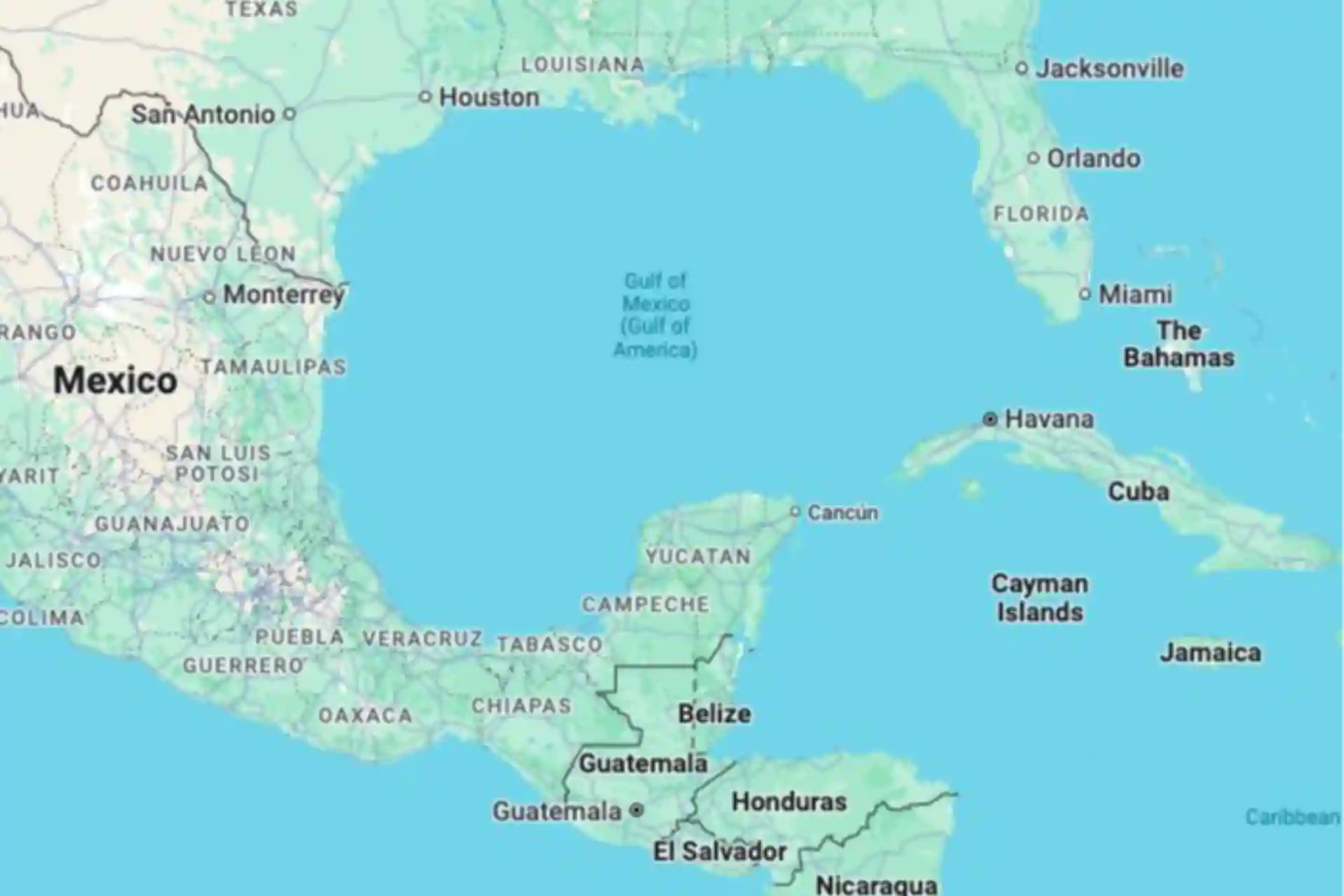 The Gulf of Mexico has become the Gulf of America on Google Maps