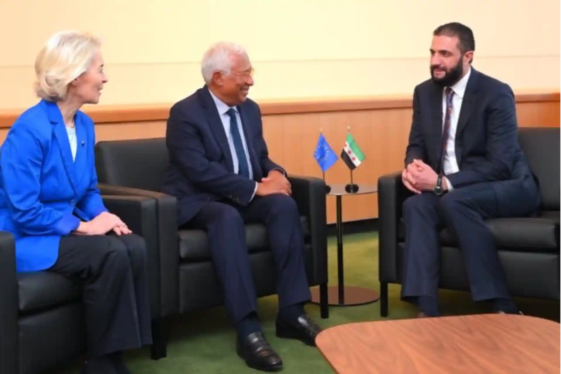 Ahmed al-Shar'i meets with EU leaders in New York